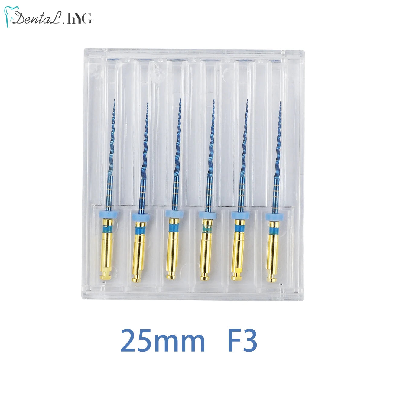 UKDENT 6pcs/Box Dental Heat Activated Canal Root Files SX-F3 21mm 25mm Dentist Tools Can Bend for Preparing Root Canal Treatment
