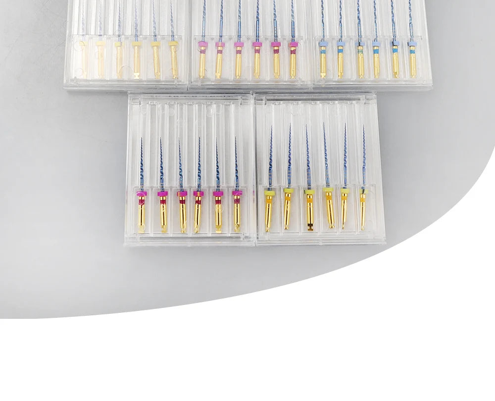 UKDENT 6pcs/Box Dental Heat Activated Canal Root Files SX-F3 21mm 25mm Dentist Tools Can Bend for Preparing Root Canal Treatment
