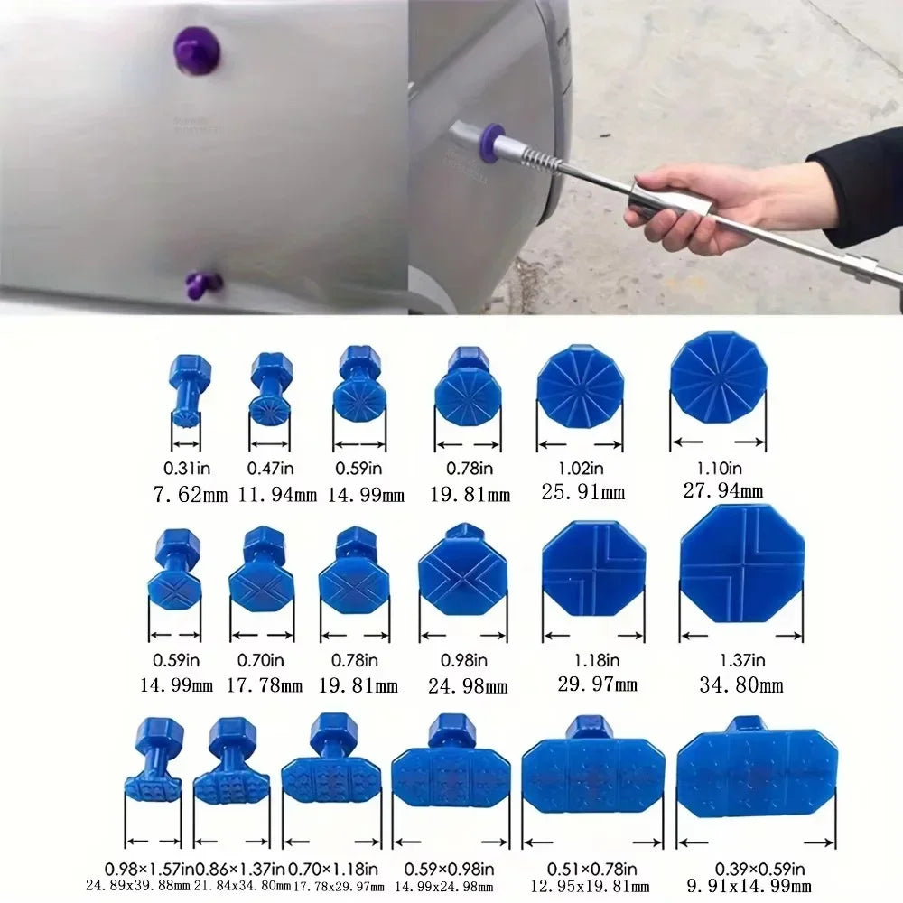 Universal Car Dent Repair Tools Auto Repair Dent Puller Kit Car Removal Tool Slide Hammer Reverse Hammer +18pcs Glue Puller