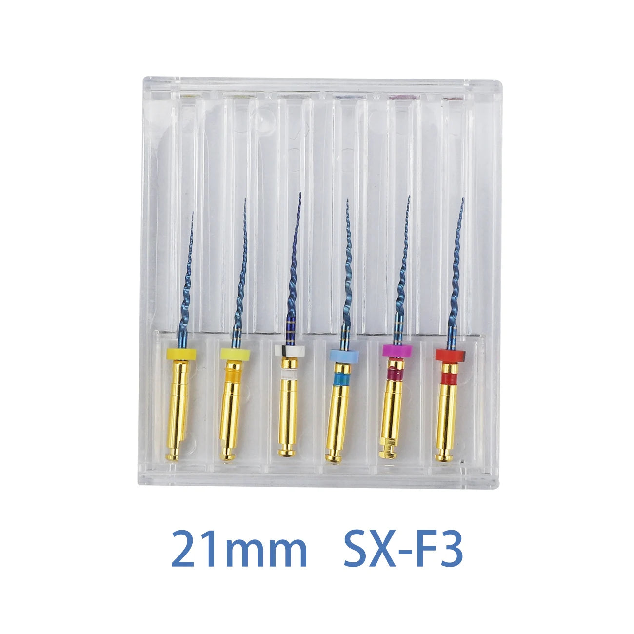 UKDENT 6pcs/Box Dental Heat Activated Canal Root Files SX-F3 21mm 25mm Dentist Tools Can Bend for Preparing Root Canal Treatment