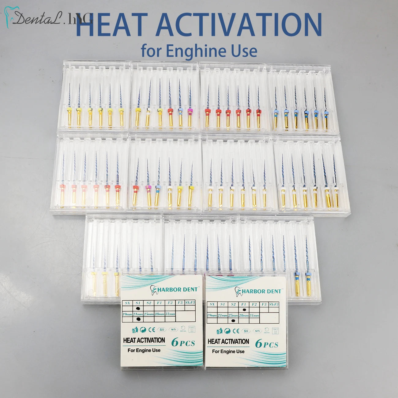 UKDENT 5PACKs Dental Heat Activated Canal Root Files SX-F3 21mm 25mm Dentist Tools Can Bend for Preparing Root Canal Treatment