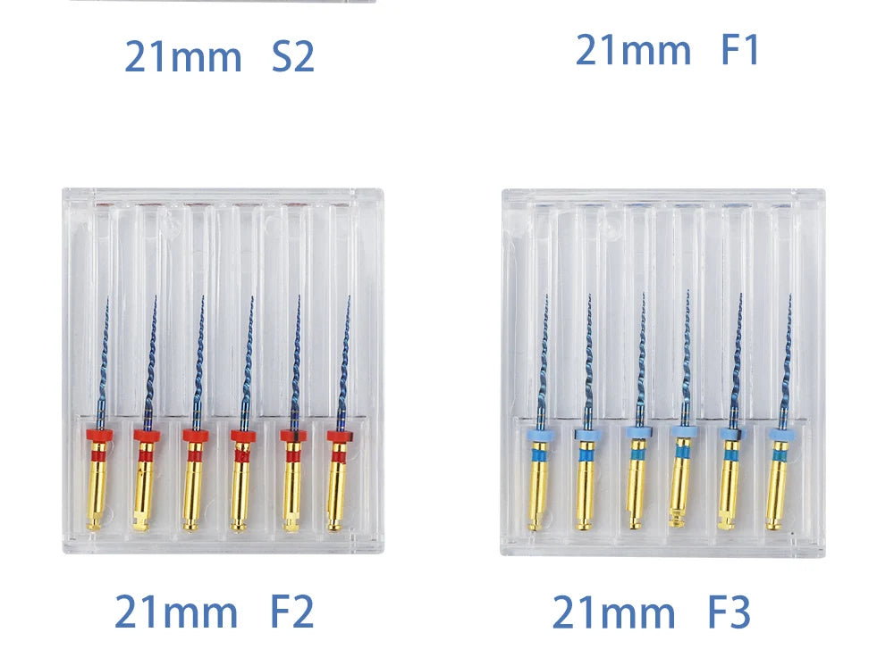 UKDENT 5PACKs Dental Heat Activated Canal Root Files SX-F3 21mm 25mm Dentist Tools Can Bend for Preparing Root Canal Treatment