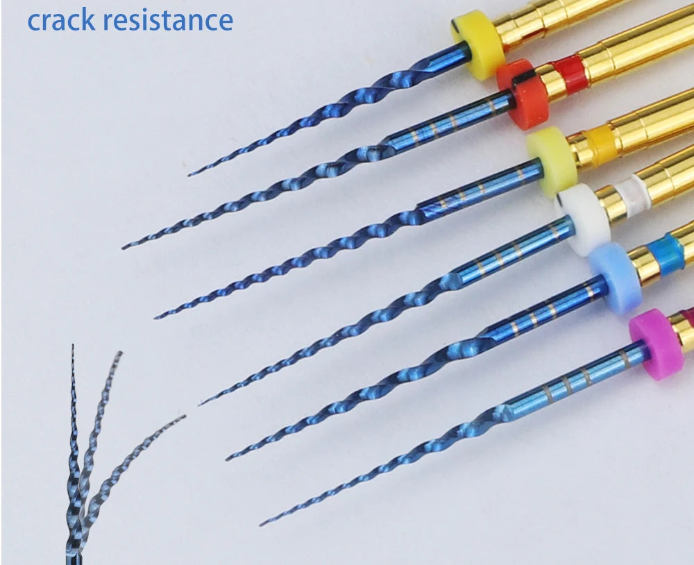UKDENT 6pcs/Box Dental Heat Activated Canal Root Files SX-F3 21mm 25mm Dentist Tools Can Bend for Preparing Root Canal Treatment