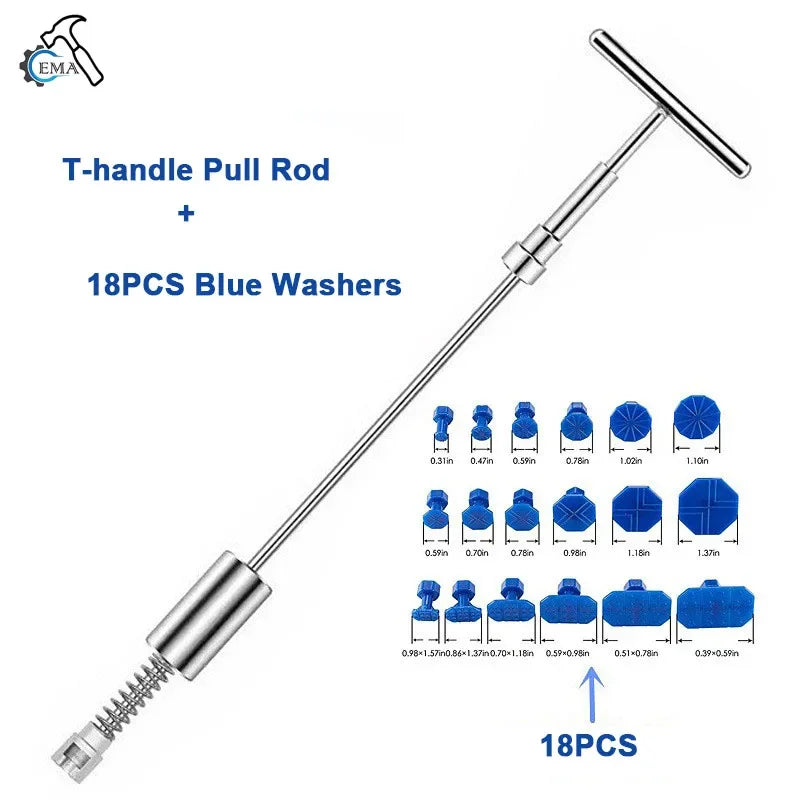 Universal Car Dent Repair Tools Auto Repair Dent Puller Kit Car Removal Tool Slide Hammer Reverse Hammer +18pcs Glue Puller